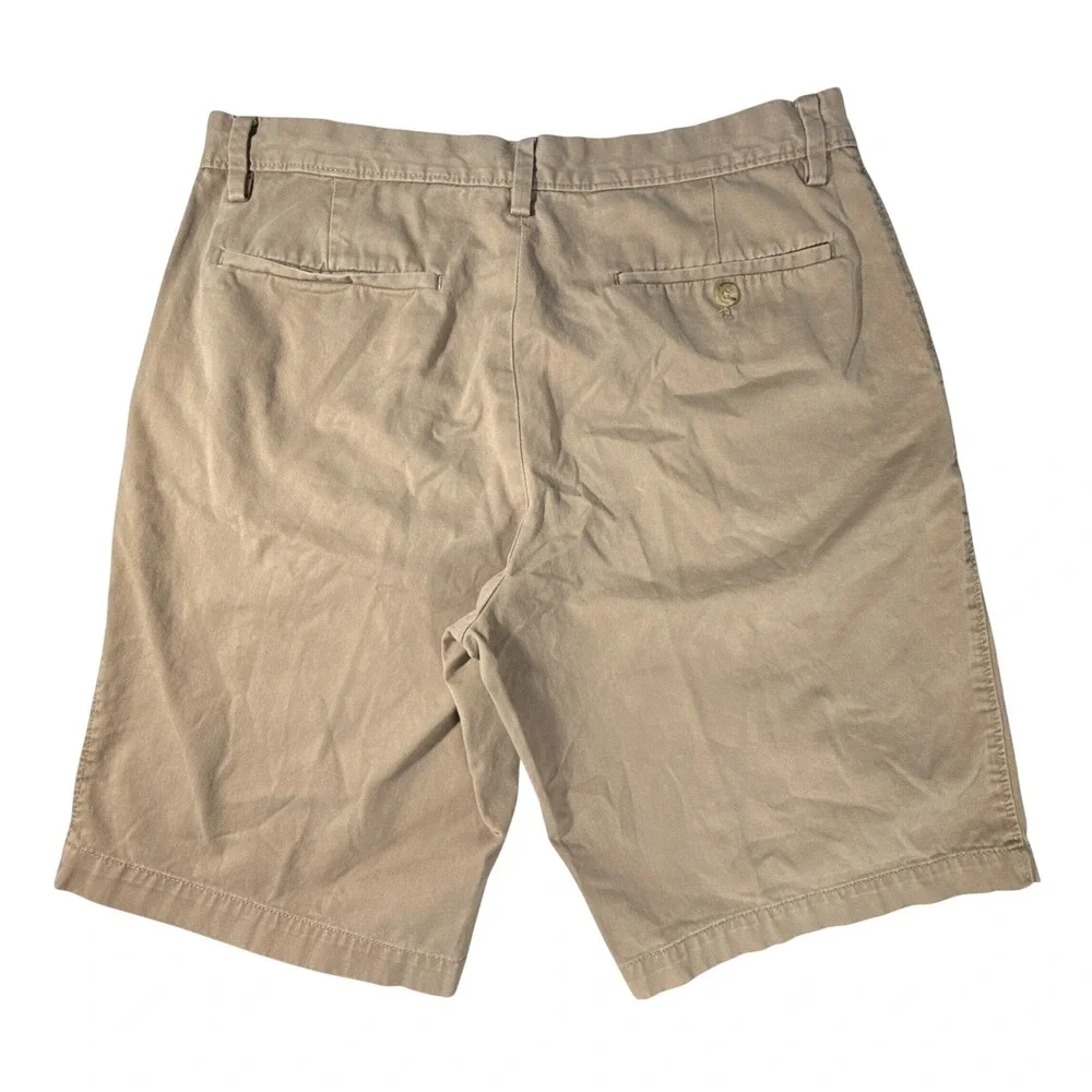 Banana‎ Republic Emerson Shorts Mens 34 Tan Khaki Chino Cotton Flat Front Casual